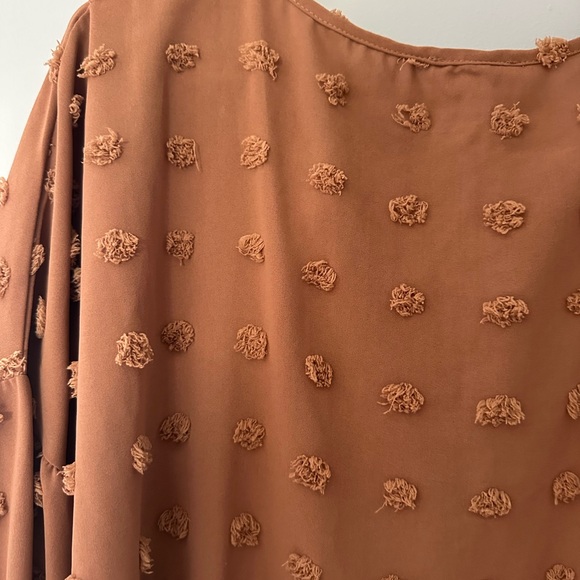 BiBi Rust Textured Blouse - Picture 3 of 6